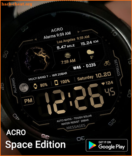 Acro Space1 edtion Watchface screenshot