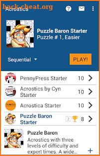 Acrostics Crossword Puzzles screenshot