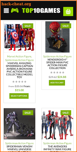 Action Figures Shop screenshot