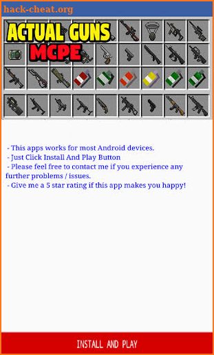 Actual Guns Mod for Minecraft PE screenshot