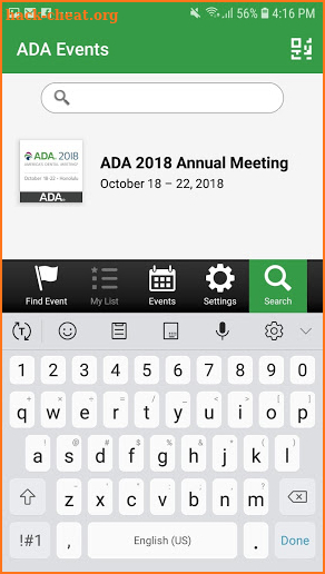 ADA Events screenshot