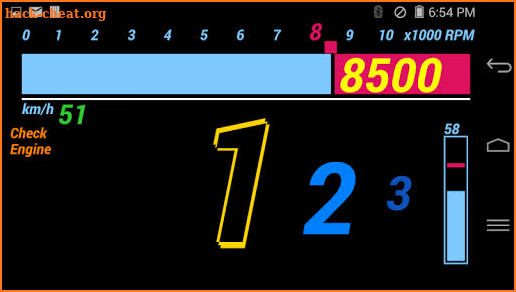 ADD-111R (OBD2 digital dashboard for Lotus Elise) screenshot