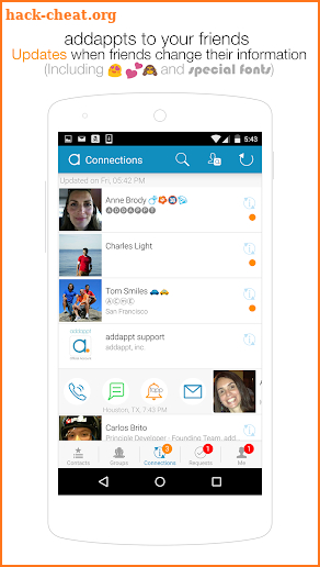 addappt: up-to-date contacts screenshot