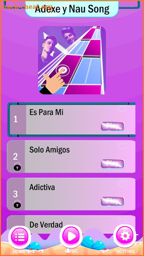 Adexe y Nau Song - Piano Tiles screenshot