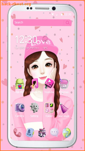 Adorable Cartoon Girl Theme👧 screenshot