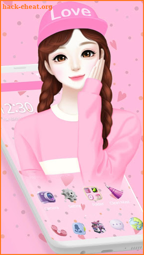 Adorable Cartoon Girl Theme👧 screenshot