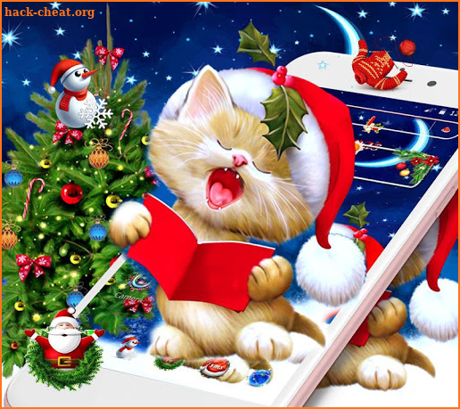 Adorable Christmas Cat Theme screenshot