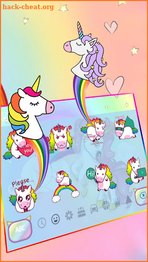 Adorable Girly Unicorn Keyboard Theme🦄 screenshot