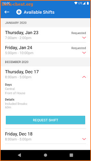 ADP My Shifts Solution screenshot