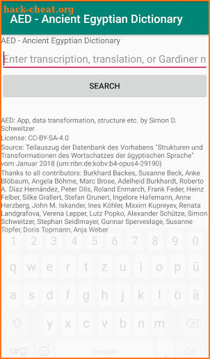 AED - Ancient Egyptian Dictionary screenshot