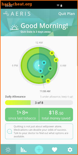 Aeris: Quit Smoking & Vaping - Free Tracker App screenshot