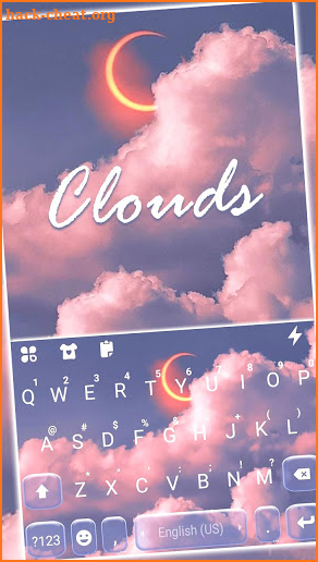 Aesthetic Clouds Keyboard Background screenshot