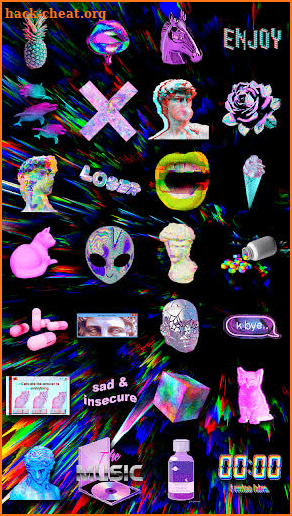 Aesthetic Photo Editor: Vaporwave Stickers screenshot