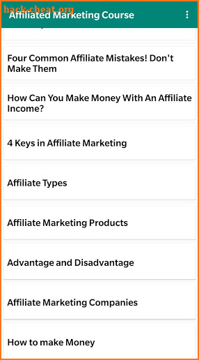 Affiliate Marketing Course : Marketing Affiliate screenshot