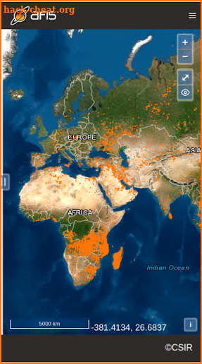 AFIS Wildfire Map screenshot