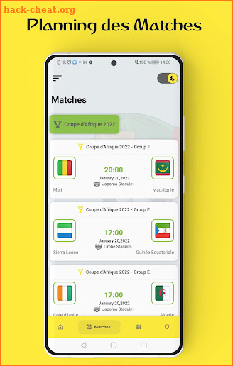 African Cup 2022 Live Score screenshot