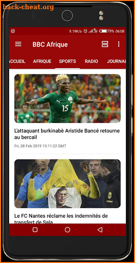 AFRIQUE NEWS - African news in french language screenshot