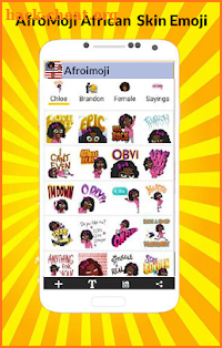 AFROMOJI : Black And Brown Skin Emoji screenshot