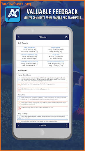 After Action - Sports Team Feedback screenshot