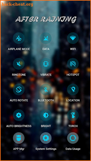 After raining APUS Launcher theme screenshot