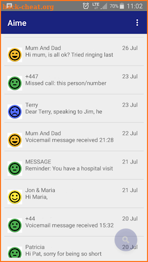 Aime AI Messaging screenshot