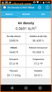 Air Density & RAD Meter screenshot