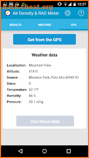 Air Density & RAD Meter screenshot