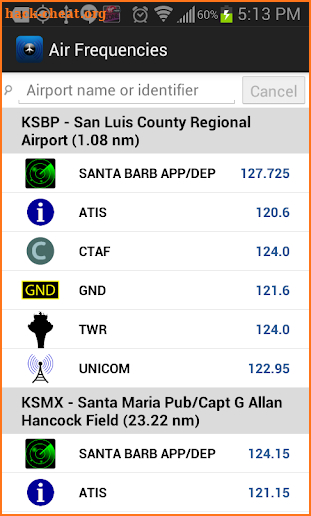 Air Frequencies screenshot