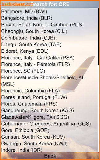 Airport Codes (IATA) screenshot