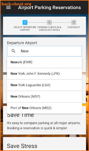 Airport Parking Reservations screenshot