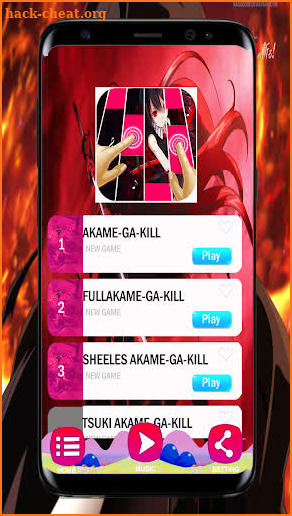 Akame Anime Piano Tiles screenshot