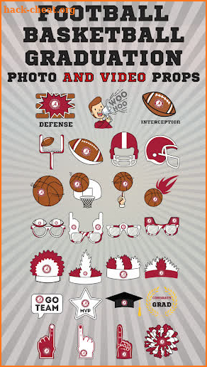 Alabama Crimson Tide Animated Selfie Stickers screenshot