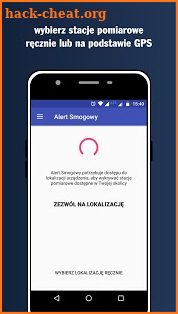Alarm smogowy screenshot