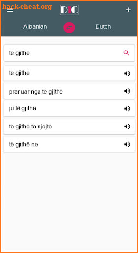 Albanian - Dutch Dictionary (Dic1) screenshot