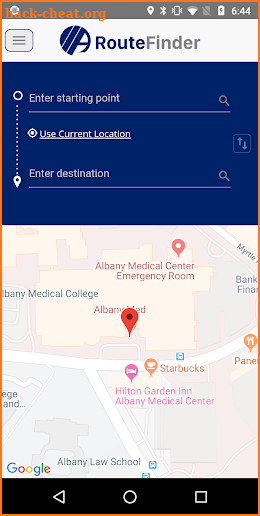 Albany Med RouteFinder screenshot