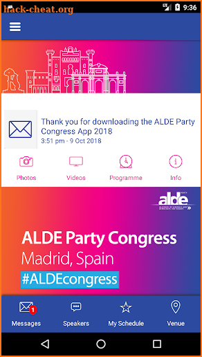 ALDE Party Congress, Madrid screenshot