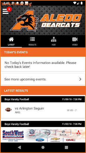 Aledo Bearcats Athletics screenshot