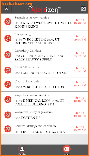 Alertizen - The Campus Watch screenshot