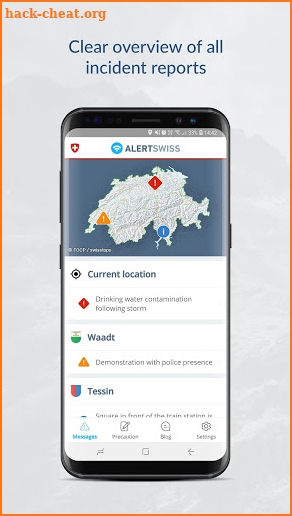 Alertswiss screenshot