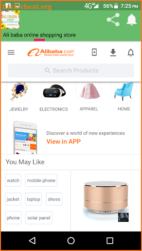 Alibaba the world shopping app screenshot