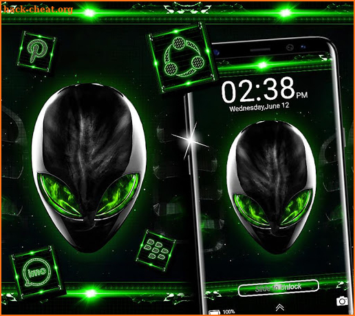 Alien Green Launcher Theme screenshot