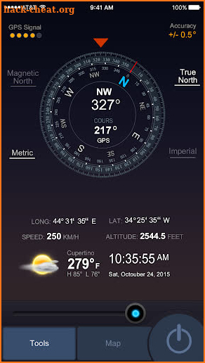 All GPS Tools Pro (map, compass, flash, weather) screenshot