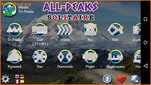 All-Peaks Solitaire screenshot