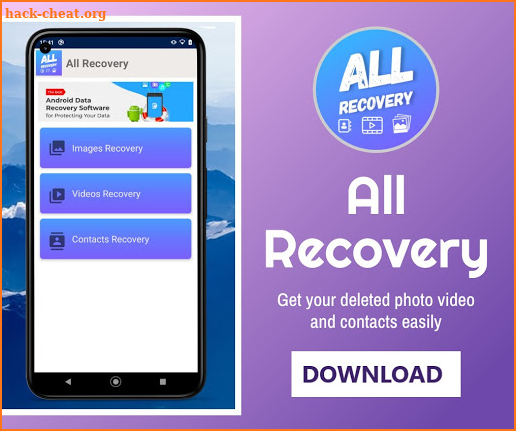 All Recovery : Photo Video & Contacts screenshot