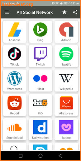 All Social Media and Social Networks -One App screenshot