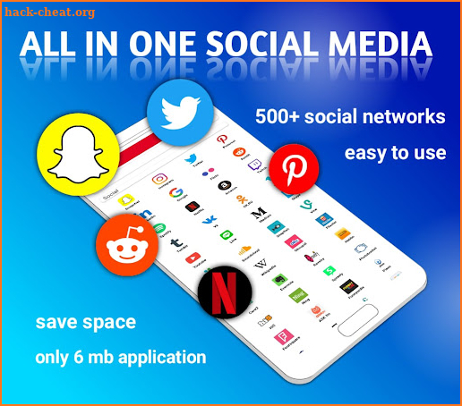 All Social Media in one app screenshot