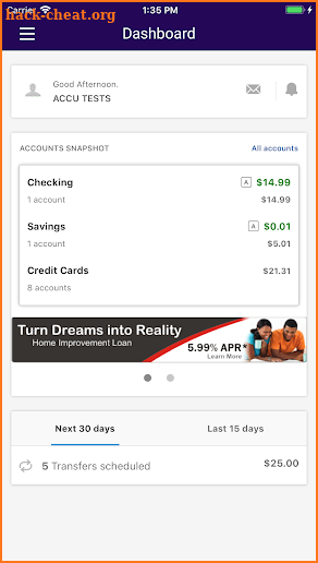 Alliance Catholic Credit Union screenshot