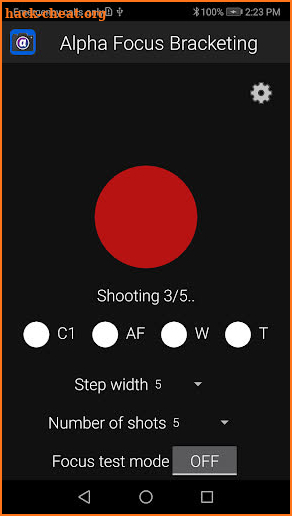 Alpha Focus Bracketing screenshot