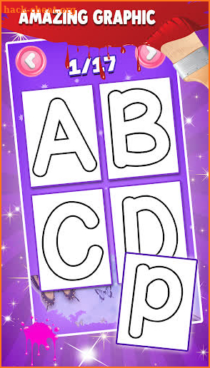 Alphabets Coloring book Glitte screenshot