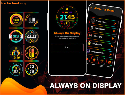 Always on display – Clock face screenshot